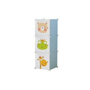 purpleheart 3-door 3-shelf plastic pc collapsible wardrobe finish color - white