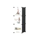 PurpleHeart 8-Door 8-Shelf Plastic PC Collapsible Wardrobe (Finish Color - White