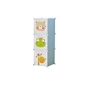 PurpleHeart 3-Door 3-Shelf Plastic PC Collapsible Wardrobe (Finish Color - White