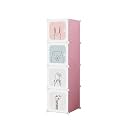 PurpleHeart 4-Door 4-Shelf Plastic PC Collapsible Wardrobe (Finish Color - White