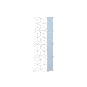 PurpleHeart 4-Door 4-Shelf Plastic PC Collapsible Wardrobe (Finish Color - White
