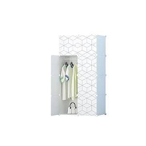 purpleheart 6-door 6-shelf plastic pc collapsible wardrobe finish color - white 750 x 37 x 146cm