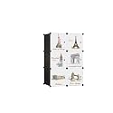 PurpleHeart 6-Door 6-Shelf Plastic PC Collapsible Wardrobe (Finish Color - White
