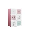 PurpleHeart 6-Door 6-Shelf Plastic PC Collapsible Wardrobe (Finish Color - White