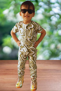 purplesky baby boys casual t-shirt track pants green