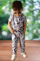 purplesky Baby Boys Casual T-shirt Track Pants (Grey)