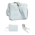 Purses for Women 2PCS Puffer Quilted Crossbody Shoulder Hobo Bags
