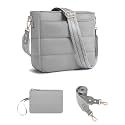 Purses for Women 2PCS Puffer Quilted Crossbody Shoulder Hobo Bags