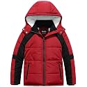 Pursky Boy's Warm Winter Coat Water Resistant Sherpa Outerwear Puffer Jackets With Removable Furry Hood