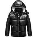 Pursky Boy's Warm Winter Coat Water Resistant Sherpa Outerwear Puffer Jackets With Removable Furry Hood