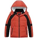 Pursky Boy's Warm Winter Coat Water Resistant Sherpa Outerwear Puffer Jackets With Removable Furry Hood