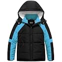 Pursky Boy's Warm Winter Coat Water Resistant Sherpa Outerwear Puffer Jackets With Removable Furry Hood
