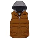 Pursky Girl's and Boy's Warm Puffer Vest Coat Water Resistant Sleeveless Jacket With Detachable Hood for 6-14Y