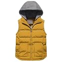 Pursky Girl's and Boy's Warm Puffer Vest Coat Water Resistant Sleeveless Jacket With Detachable Hood for 6-14Y