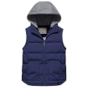 Pursky Girl's and Boy's Warm Puffer Vest Coat Water Resistant Sleeveless Jacket With Detachable Hood for 6-14Y