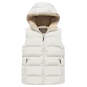 Pursky Girl's and Boy's Hooded Warm Puffer Vest Outerwear Soft Flannel Lined Insulation Waistcoat