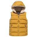 Pursky Girl's and Boy's Hooded Warm Puffer Vest Outerwear Soft Flannel Lined Insulation Waistcoat