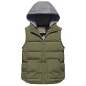 Pursky Girl's and Boy's Warm Puffer Vest Coat Water Resistant Sleeveless Jacket With Detachable Hood for 6-14Y