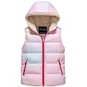 Pursky Girl's and Boy's Hooded Warm Puffer Vest Outerwear Soft Flannel Lined Insulation Waistcoat