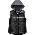 Pursky Girl's and Boy's Warm Puffer Vest Coat Water Resistant Sleeveless Jacket With Detachable Hood for 6-14Y