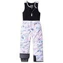 Pursky Kid's Snow Pants Girl's Winter Ski Bibs Insulated Waterproof Snowpants Fleece Snowboarding Overalls Snowbibs