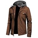 Pursky Men's Canvas Cotton Military Casual Field Jacket Outerwear With Removable Hood