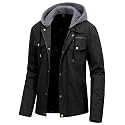 Pursky Men's Canvas Cotton Military Casual Field Jacket Outerwear With Removable Hood