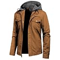 Pursky Men's Canvas Cotton Military Casual Field Jacket Outerwear With Removable Hood