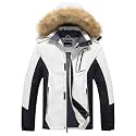 Pursky Men's Waterproof Ski Jacket Winter Snow Coats Fur Hooded Raincoats Parka
