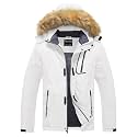 Pursky Men's Waterproof Ski Jacket Winter Snow Coats Fur Hooded Raincoats Parka