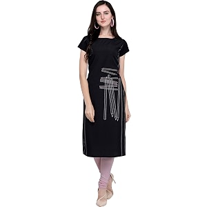 PURVAJA Womens Crepe Kurta
