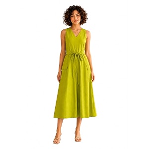 PURVAJA Womens Fit Flared Midi Length