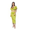 PURVAJA Women39s Polyester Blend Solid Co-Ord Set