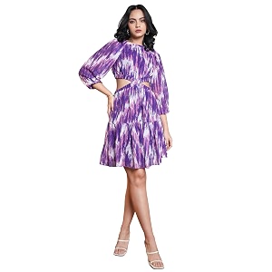 PURVAJA Womens Cut Out Above Knee Length