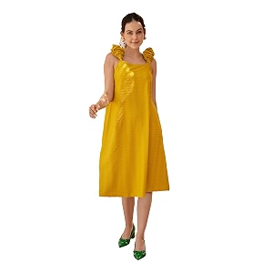 PURVAJA Womens A-Line Flared Below Knee Length