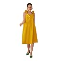 PURVAJA Womens A-LineFlared Below Knee Length Dress