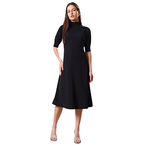 PURVAJA Womens A-Line Knee Length Dress Bely-123-130