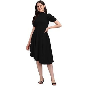 PURVAJA Womens High-Low Knee Length DressRuby-062-to-069