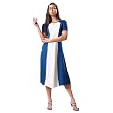 PURVAJA Womens A-Line Midi Dress Bely-173-179