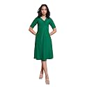 PURVAJA Women39s Polyester Blend A-Line Midi Dress