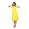 PURVAJA Women39s Polyester Blend A-Line Midi Dress