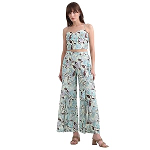 PURVAJA Womens Maxi Co-Ords Razy-014 Sea-Green Small