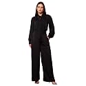 PURVAJA Womens Midi Satin Co-Ords