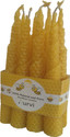 PURVI Beeswax Handmade Taper Candle with white Box & Tealight Holder Weight 144 g Candle (Yellow, Pack of 8)