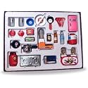 PURVI HORUX Nano Kitchen 22 Pcs Mini Plastic Non Toxic Indian Kitchen Set Great Kitchen Toys for Girls (Kid's Love Kitchen Set) Indoor Game ,Best for Gift/Return Gift