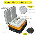 Extra Large Document Organizer Bag,Water-Resistant Travel Storage Bag, Certificate Storage Bag with Password Lock - Can Hold Bank Cards-Best for Home,Office,Travel (Black)