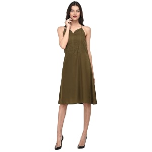 Purys Womens Rayon A-Line Maxi Dress