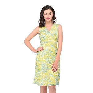 Purys Womens Synthetic A-Line Knee-Length Dress