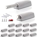 Push to Open Door Latch Cabinet Hardware CBRIVE 16 Pack Magnetic Push Latches & Lock for Hidden Door Magnet Push Release Drawer Pull Tip on Close Touch Locking Strong Pop Out, Grey