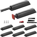 Push to Open Door Latch Cabinet Hardware CBRIVE 8 Pack Magnetic Push Latches &amp; Lock for Hidden Door Push Release Drawer Pull Tip on Strong Pop Out, Black